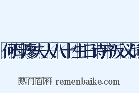 何母廖夫人八十生日诗序反义词是什么意思的图片